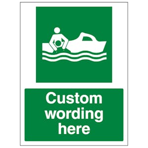 Custom Rescue Boat Sign