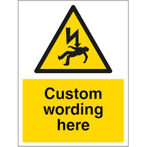 Custom Risk Of Electrocution Sign