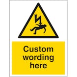 Custom Risk Of Electrocution Sign