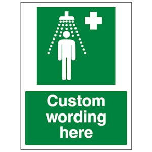 Custom Safety Shower Sign