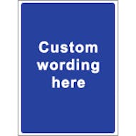 Custom Sign Blue