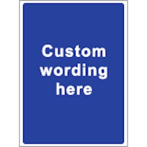 Custom Sign Blue