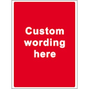 Custom Sign Red