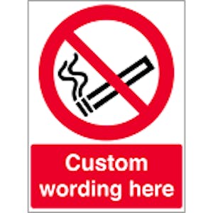 Custom No Smoking Signs