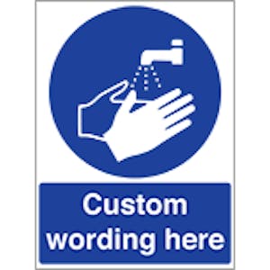 Custom Wash Hands Signs