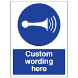 Custom Sound Horn Sign