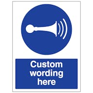 Custom Sound Horn Sign