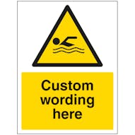 Custom Swimming Sign