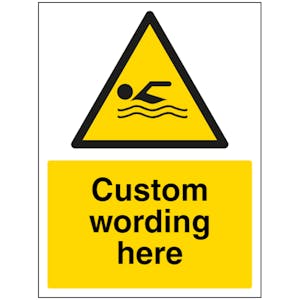 Custom Swimming Sign