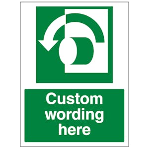 Custom Turn Anti Clockwise Sign