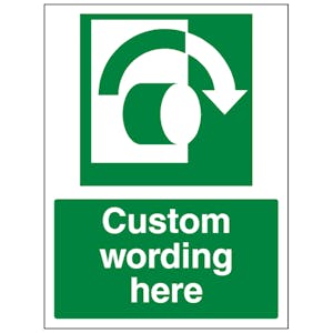Custom Turn Clockwise Sign