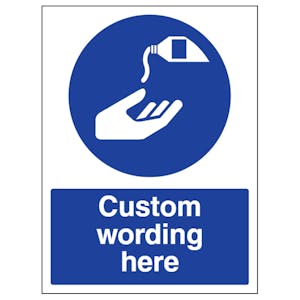 Custom Use Barrier Cream Sign