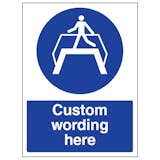 Custom Use Footbridge Sign