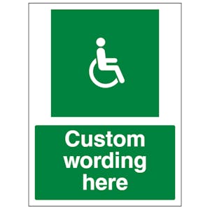 Custom Wheelchair Right Sign