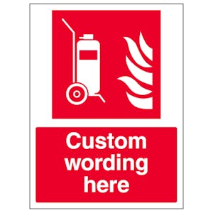 Custom Wheeled Fire Extinguisher Sign