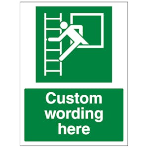 Custom Window Escape Ladder Sign