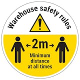 Warehouse Rules Temporary Floor Sticker