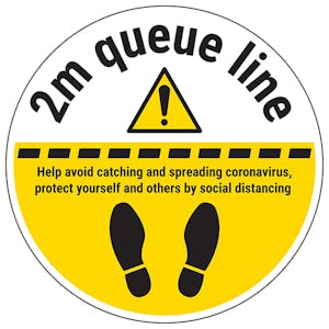 2m Queue Line Temporary Floor Sticker