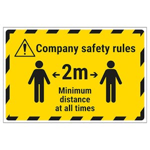 Company Safety Rules Temporary Floor Sticker