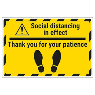 Social Distancing - Thank You Temporary Floor Sticker