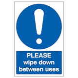Please Wipe Down Between Uses