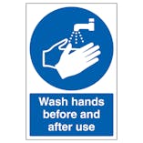 Wash Hands Before And After Use