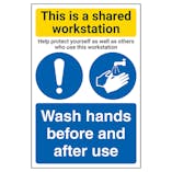 Shared Workstation/Wash Hands