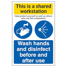 Shared Workstation/Wash Hands And Disinfect