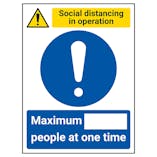 Social Distancing In Operation - Max People At One Time