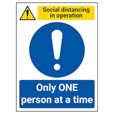 Social Distancing In Operation - Only ONE Person At A Time