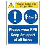 Social Distancing In Operation - PPE - Keep 2m Apart