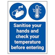 Sanitise Your Hands And Check Temperature