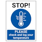 STOP - Please Check And Log Your Temperature