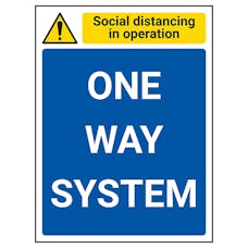 Social Distancing In Operation - One Way System