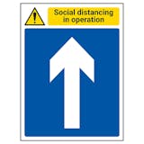 Social Distancing In Operation - Arrow Up