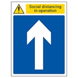 Social Distancing In Operation - Arrow Up