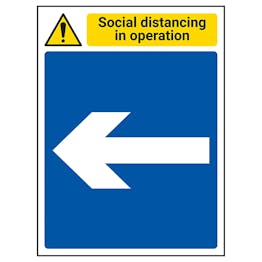 Social Distancing In Operation - Arrow Left