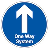 One Way System With Arrow Temporary Floor Sticker