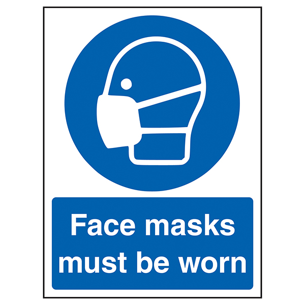 Face Masks Must Be Worn | Infection Control Essentials | Safety Signs