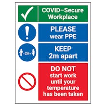 COVID-Secure Workplace - PLEASE Wear PPE