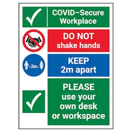COVID-Secure Workplace - Use Own Desk