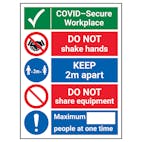 COVID-Secure Workplace - Do Not Shake/2m Apart