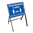 Social Distancing In Effect - 2m / Wait Stanchion Frame
