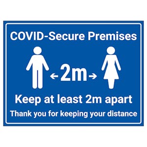 COVID-Secure Premises - 2m - Keep At Least 2m Apart