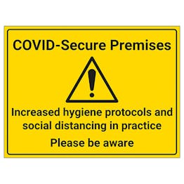 COVID-Secure Premises - Please Be Aware