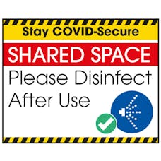 Stay COVID-Secure SHARED SPACE Label