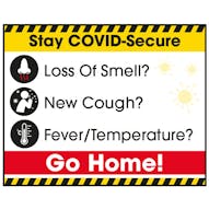 Stay COVID-Secure Go Home! Label