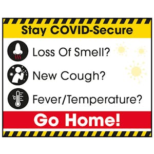 Stay COVID-Secure Go Home! Label