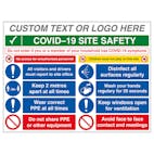 Custom Logo COVID-19 Site Safety Board - If You Have Symptoms