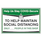 Stay COVID-Secure - Maintain Social Distancing